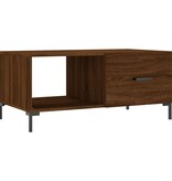 VidaXL Salontafel 90x50x40 cm bewerkt hout bruineikenkleurig