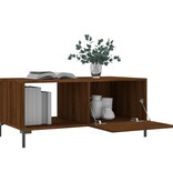 VidaXL Salontafel 90x50x40 cm bewerkt hout bruineikenkleurig