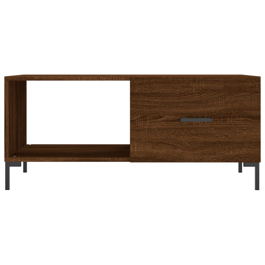 VidaXL Salontafel 90x50x40 cm bewerkt hout bruineikenkleurig