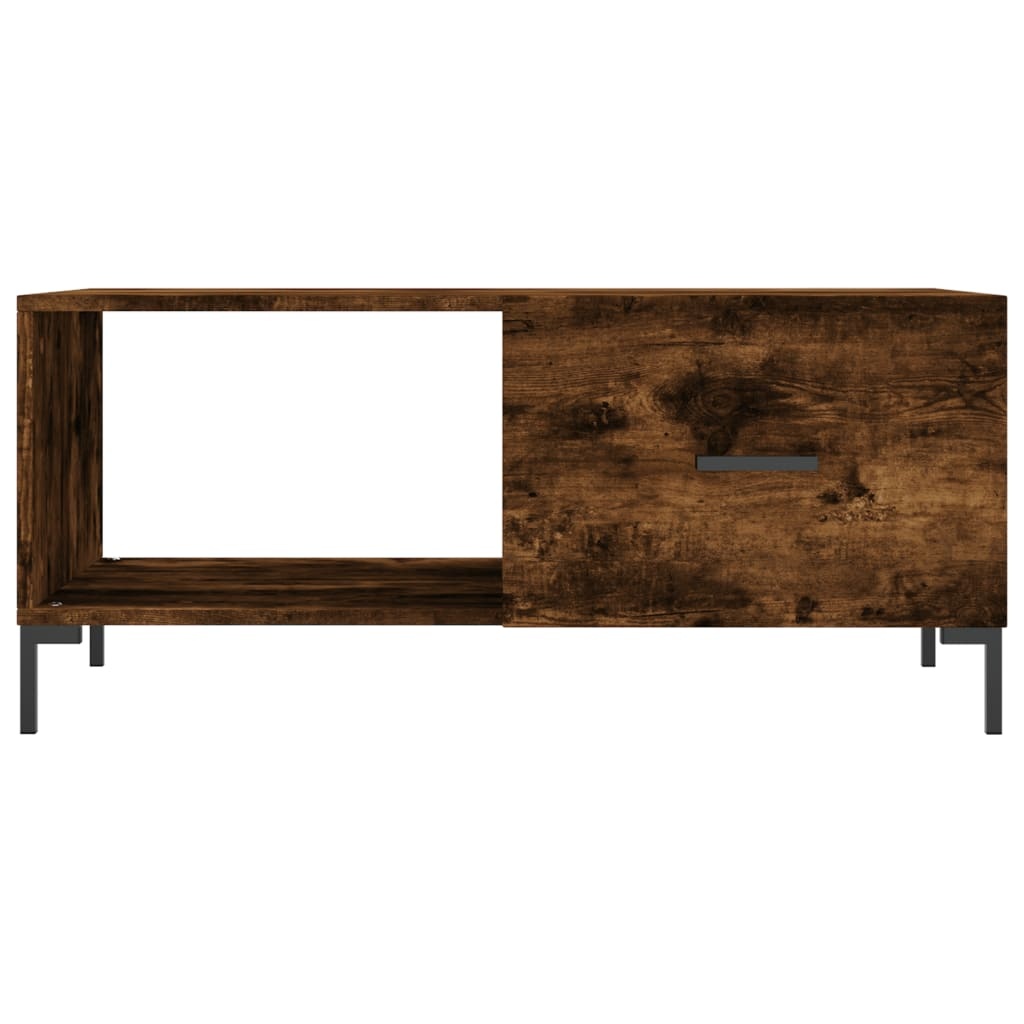 VidaXL Salontafel 90x50x40 cm bewerkt hout gerookt eikenkleurig