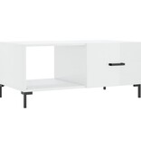 VidaXL Salontafel 90x50x40 cm bewerkt hout hoogglans wit