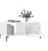 VidaXL Salontafel 90x50x40 cm bewerkt hout hoogglans wit