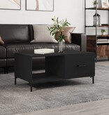 VidaXL Salontafel 90x50x40 cm bewerkt hout zwart