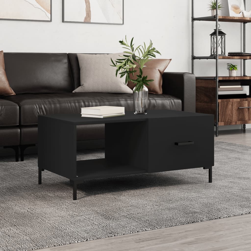 VidaXL Salontafel 90x50x40 cm bewerkt hout zwart