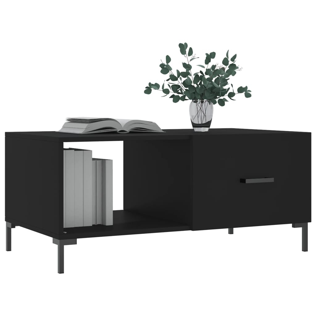VidaXL Salontafel 90x50x40 cm bewerkt hout zwart