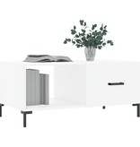 VidaXL Salontafel 90x50x40 cm bewerkt hout wit