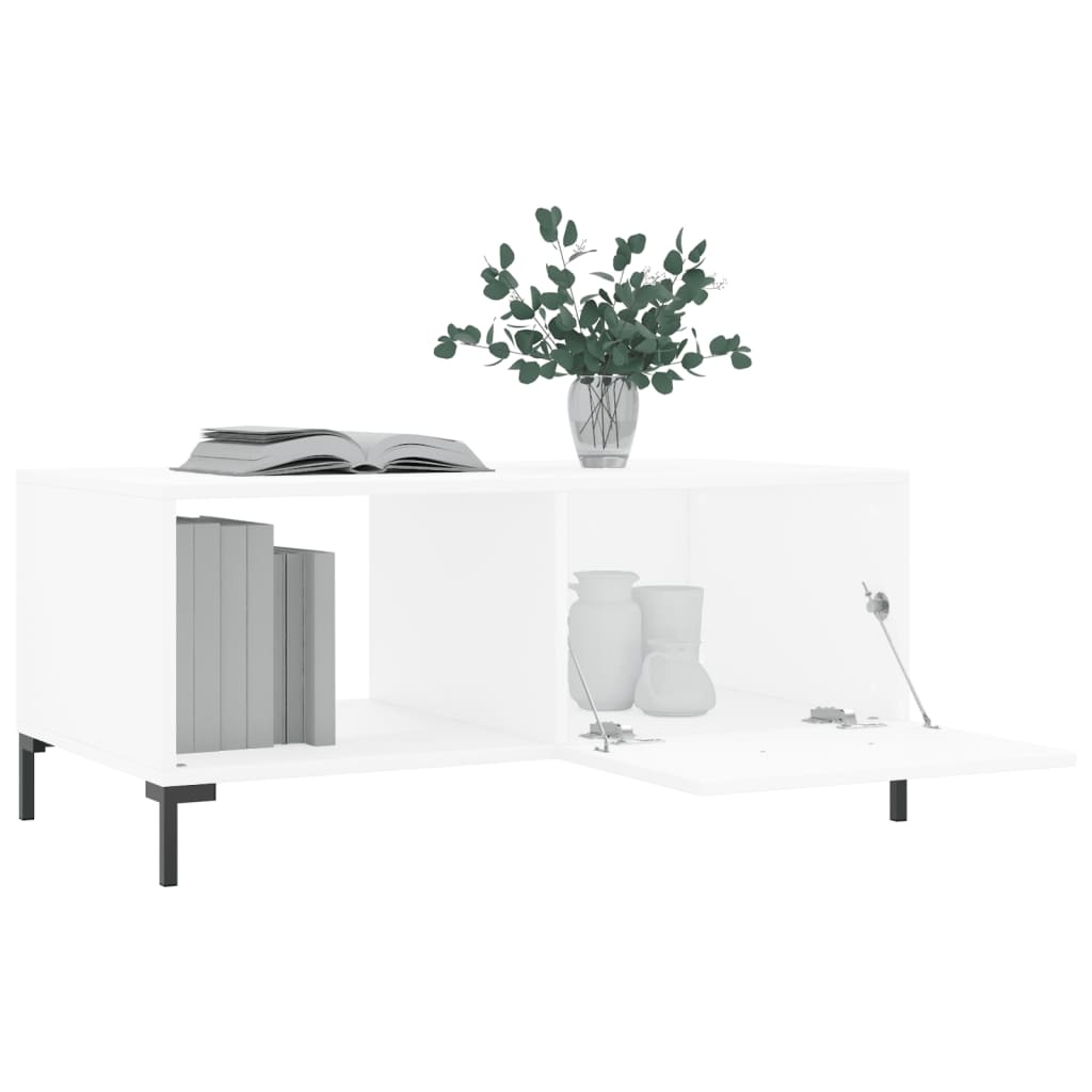 VidaXL Salontafel 90x50x40 cm bewerkt hout wit
