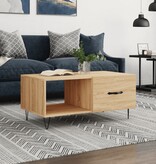 VidaXL Salontafel 90x50x40 cm bewerkt hout sonoma eikenkleurig