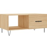 VidaXL Salontafel 90x50x40 cm bewerkt hout sonoma eikenkleurig