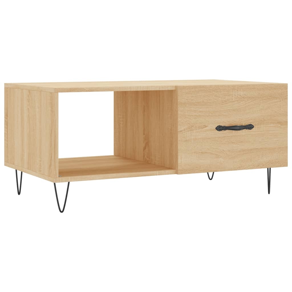 VidaXL Salontafel 90x50x40 cm bewerkt hout sonoma eikenkleurig