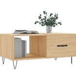 VidaXL Salontafel 90x50x40 cm bewerkt hout sonoma eikenkleurig
