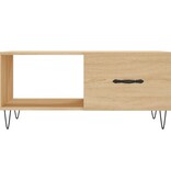 VidaXL Salontafel 90x50x40 cm bewerkt hout sonoma eikenkleurig