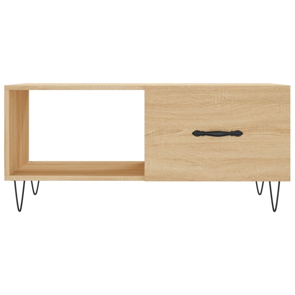 VidaXL Salontafel 90x50x40 cm bewerkt hout sonoma eikenkleurig