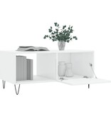 VidaXL Salontafel 90x50x40 cm bewerkt hout hoogglans wit