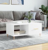 VidaXL Salontafel 90x50x40 cm bewerkt hout hoogglans wit