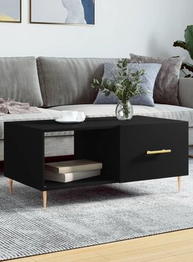 VidaXL Salontafel 90x50x40 cm bewerkt hout zwart
