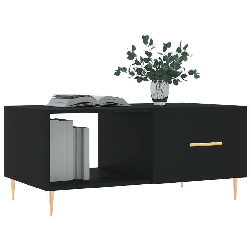VidaXL Salontafel 90x50x40 cm bewerkt hout zwart