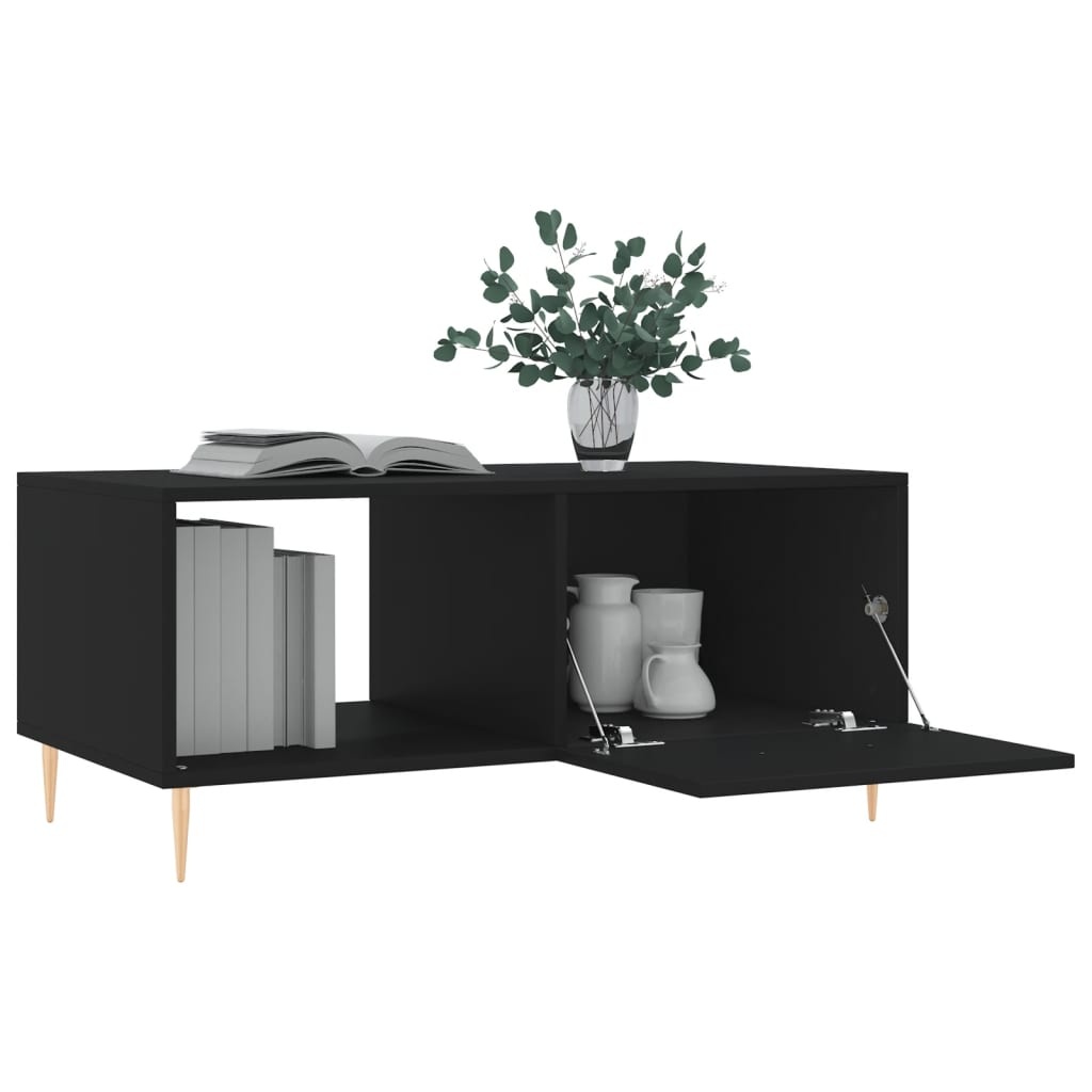 VidaXL Salontafel 90x50x40 cm bewerkt hout zwart