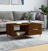 VidaXL Salontafel 90x50x40 cm bewerkt hout bruineikenkleurig
