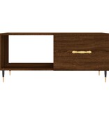 VidaXL Salontafel 90x50x40 cm bewerkt hout bruineikenkleurig