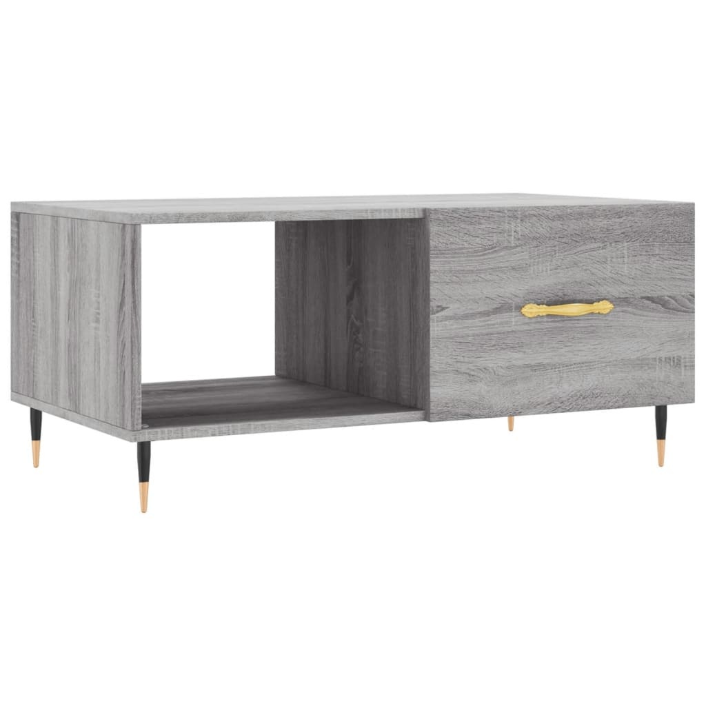 VidaXL Salontafel 90x50x40 cm bewerkt hout grijs sonoma eikenkleurig