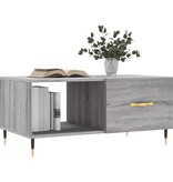 VidaXL Salontafel 90x50x40 cm bewerkt hout grijs sonoma eikenkleurig