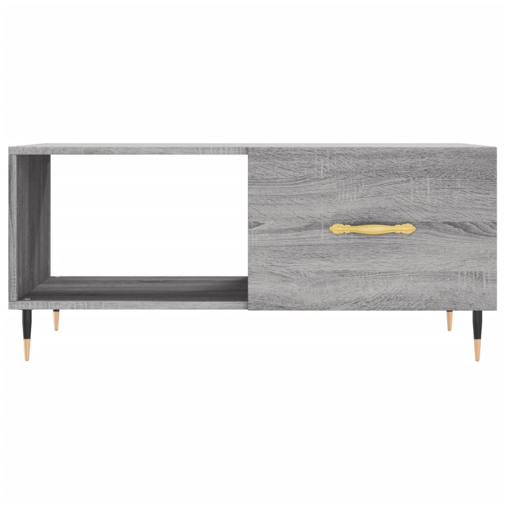 VidaXL Salontafel 90x50x40 cm bewerkt hout grijs sonoma eikenkleurig