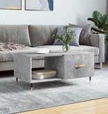 VidaXL Salontafel 90x50x40 cm bewerkt hout betongrijs