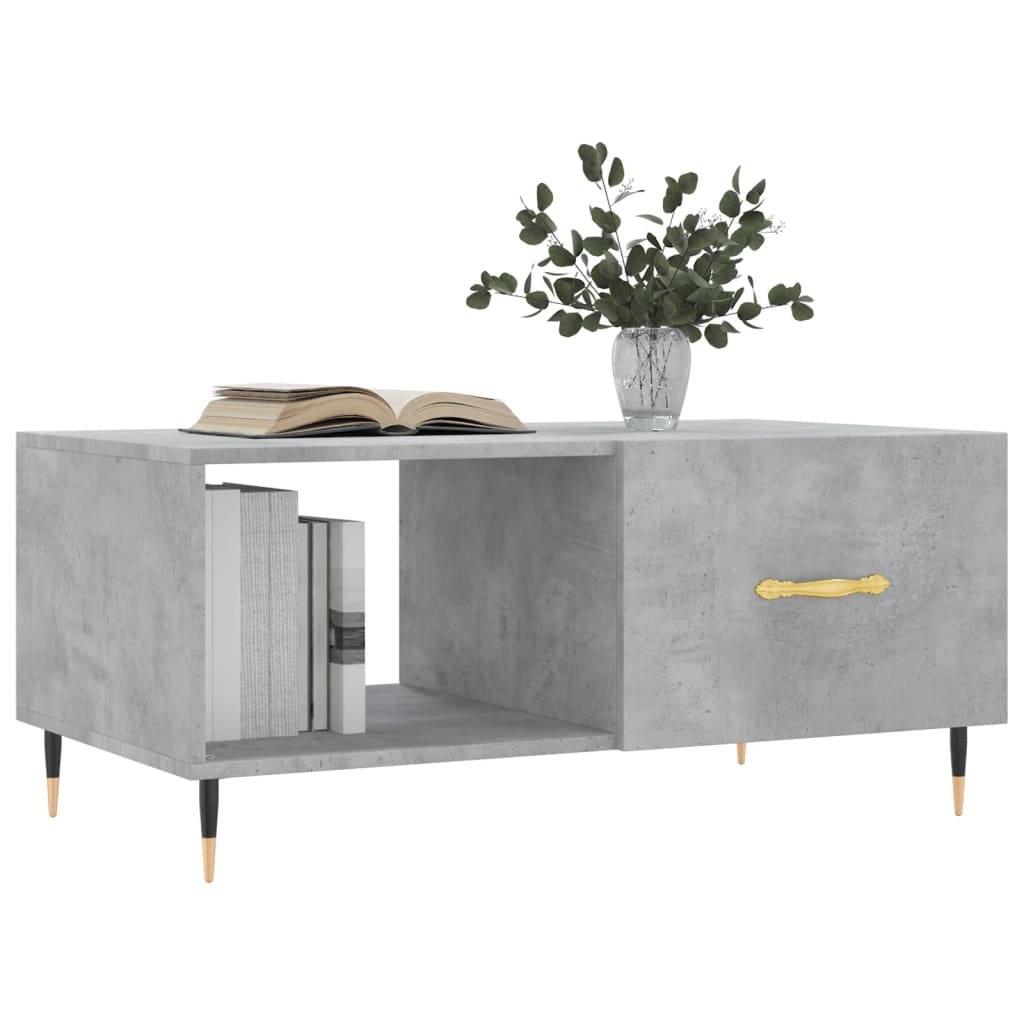 VidaXL Salontafel 90x50x40 cm bewerkt hout betongrijs