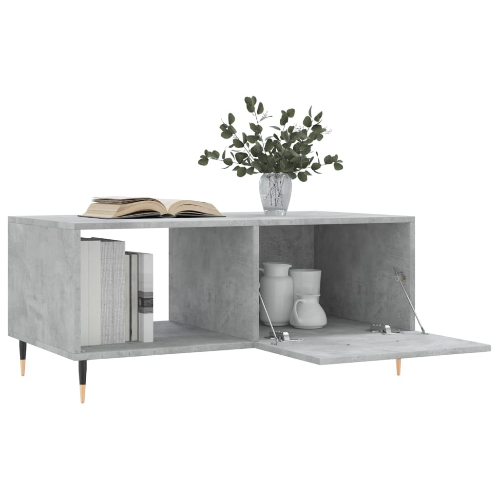 VidaXL Salontafel 90x50x40 cm bewerkt hout betongrijs