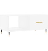 VidaXL Salontafel 90x50x40 cm bewerkt hout wit