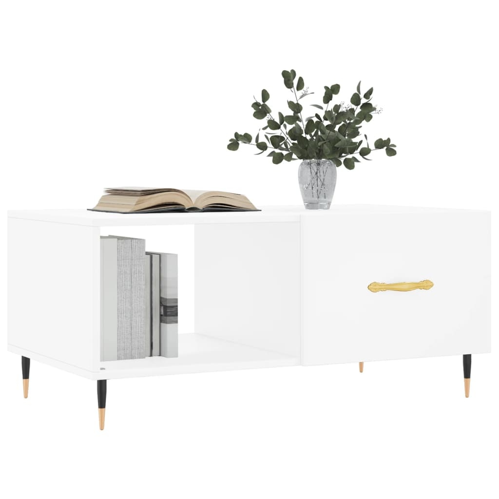 VidaXL Salontafel 90x50x40 cm bewerkt hout wit