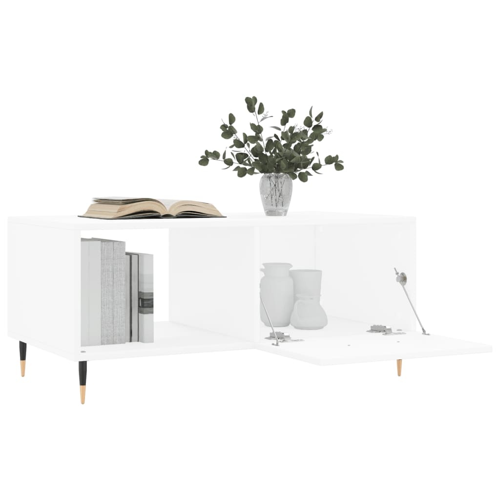 VidaXL Salontafel 90x50x40 cm bewerkt hout wit