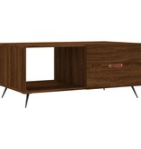 VidaXL Salontafel 90x50x40 cm bewerkt hout bruineikenkleurig
