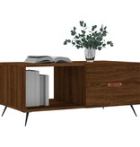 VidaXL Salontafel 90x50x40 cm bewerkt hout bruineikenkleurig