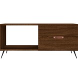 VidaXL Salontafel 90x50x40 cm bewerkt hout bruineikenkleurig