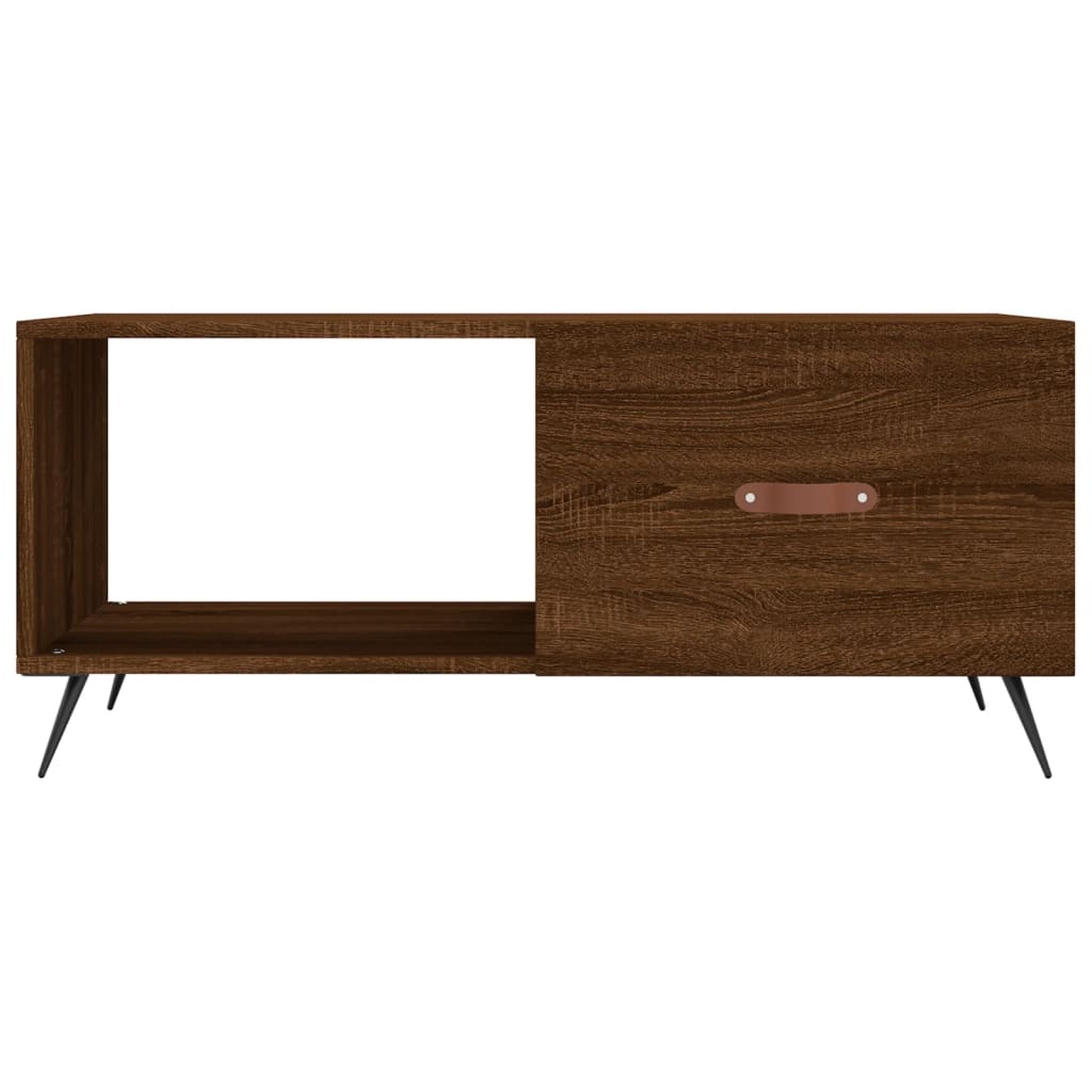 VidaXL Salontafel 90x50x40 cm bewerkt hout bruineikenkleurig