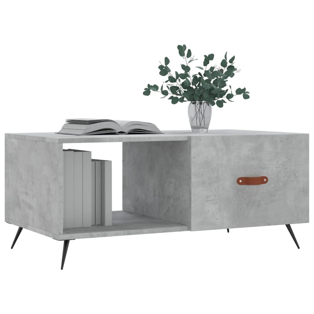 VidaXL Salontafel 90x50x40 cm bewerkt hout betongrijs