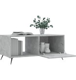 VidaXL Salontafel 90x50x40 cm bewerkt hout betongrijs