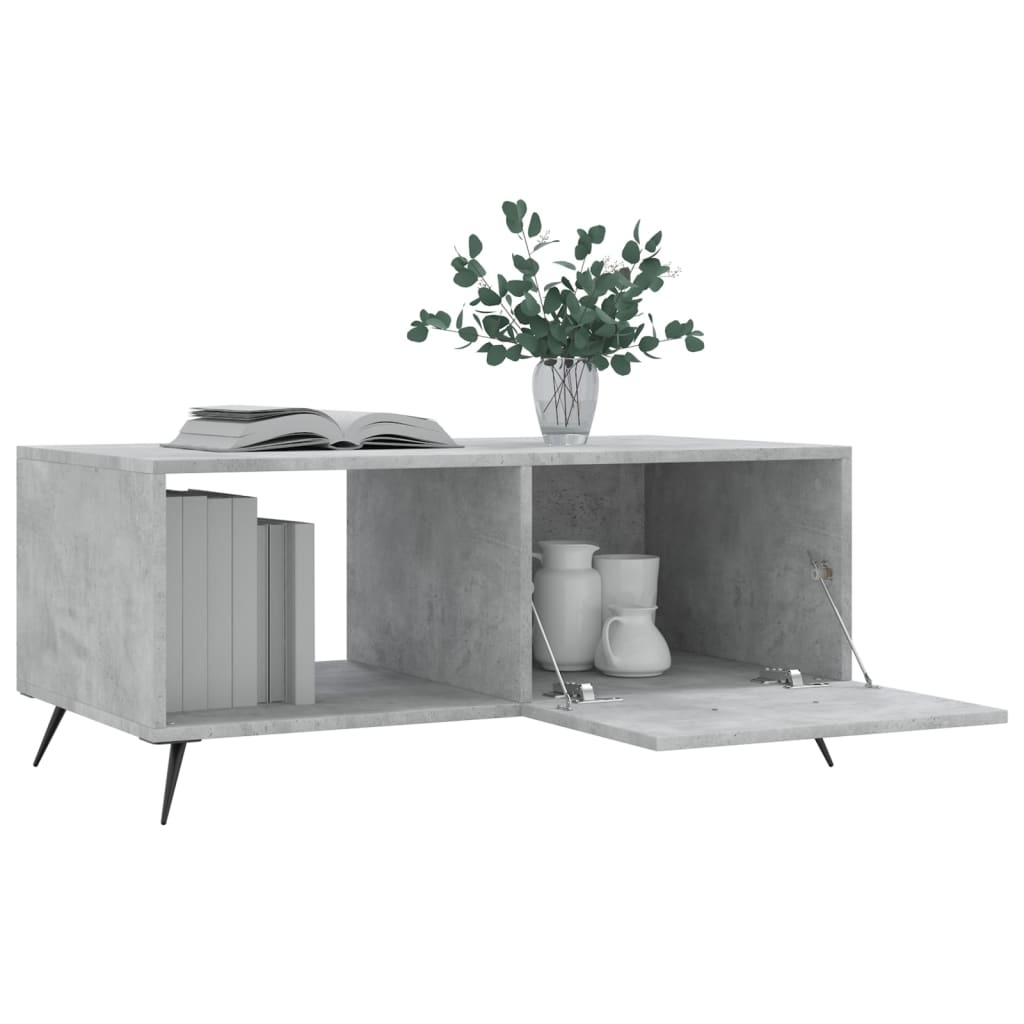 VidaXL Salontafel 90x50x40 cm bewerkt hout betongrijs