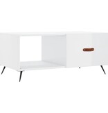 VidaXL Salontafel 90x50x40 cm bewerkt hout hoogglans wit