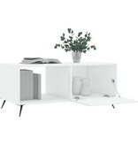 VidaXL Salontafel 90x50x40 cm bewerkt hout hoogglans wit