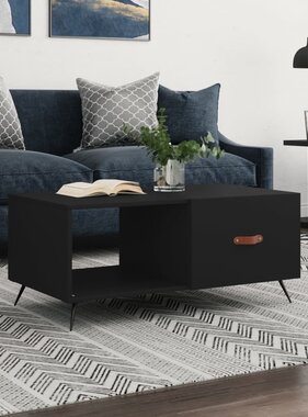 VidaXL Salontafel 90x50x40 cm bewerkt hout zwart