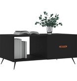 VidaXL Salontafel 90x50x40 cm bewerkt hout zwart
