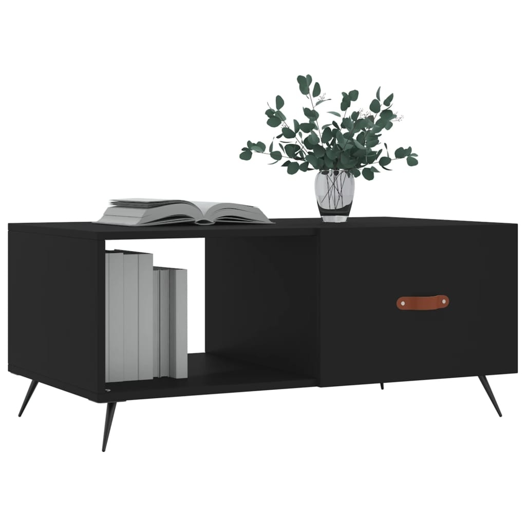VidaXL Salontafel 90x50x40 cm bewerkt hout zwart