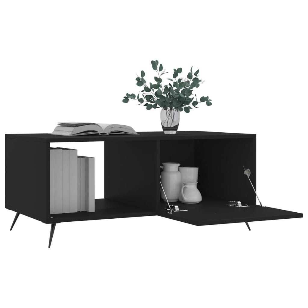 VidaXL Salontafel 90x50x40 cm bewerkt hout zwart