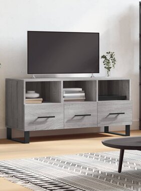 VidaXL Tv-meubel 102x36x50 cm bewerkt hout grijs sonoma eikenkleurig