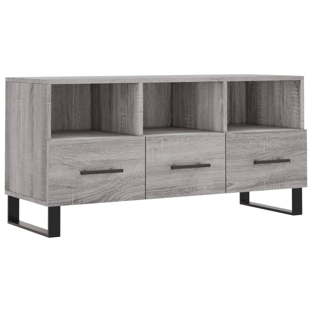 vidaXL Tv-meubel 102x36x50 cm bewerkt hout grijs sonoma eikenkleurig