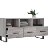 vidaXL Tv-meubel 102x36x50 cm bewerkt hout grijs sonoma eikenkleurig