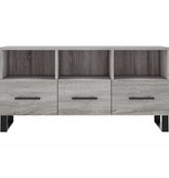 VidaXL Tv-meubel 102x36x50 cm bewerkt hout grijs sonoma eikenkleurig